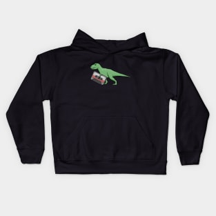 Dinosaur With Vintage Tape Kids Hoodie